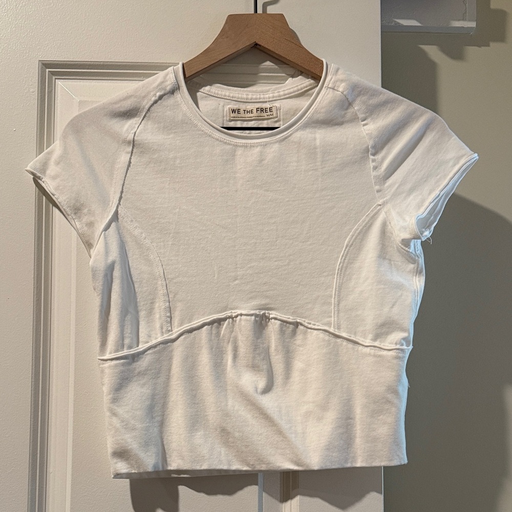 We The Free White Cropped Tee
